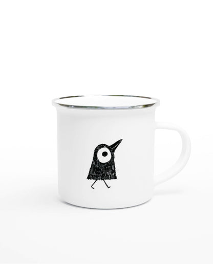 kleiner vogel spaziert – emaille tasse