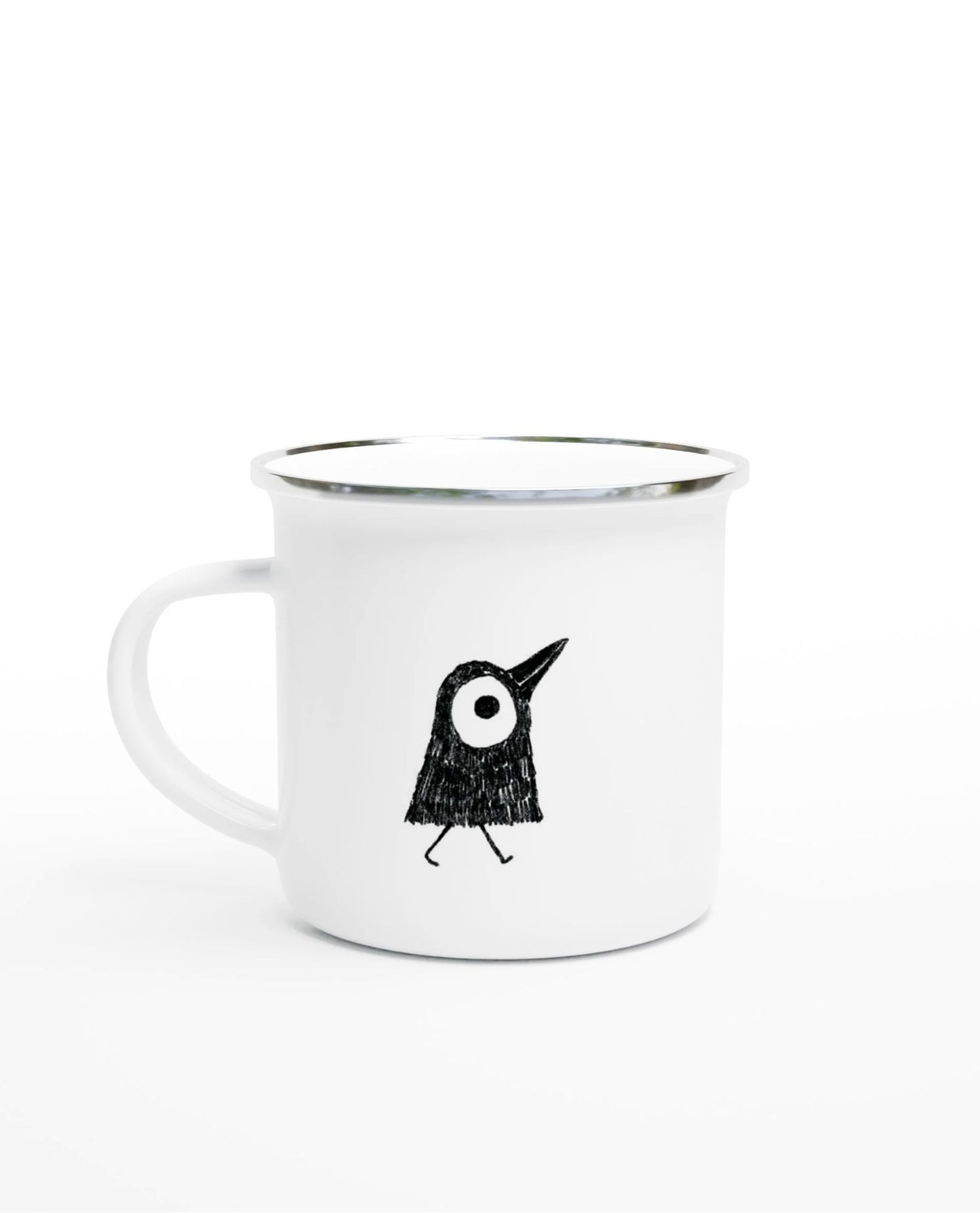 kleiner vogel spaziert – emaille tasse